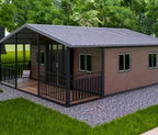 Modulinis namelis + terasa + lenktas stogas 37m²