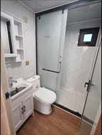 Modulinis namelis + terasa + lenktas stogas 37m²