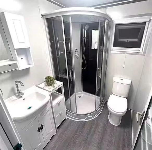 Modulinis namelis + terasa + lenktas stogas 37m²