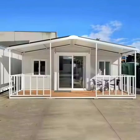 Modulinis namelis + terasa + lenktas stogas 37m²