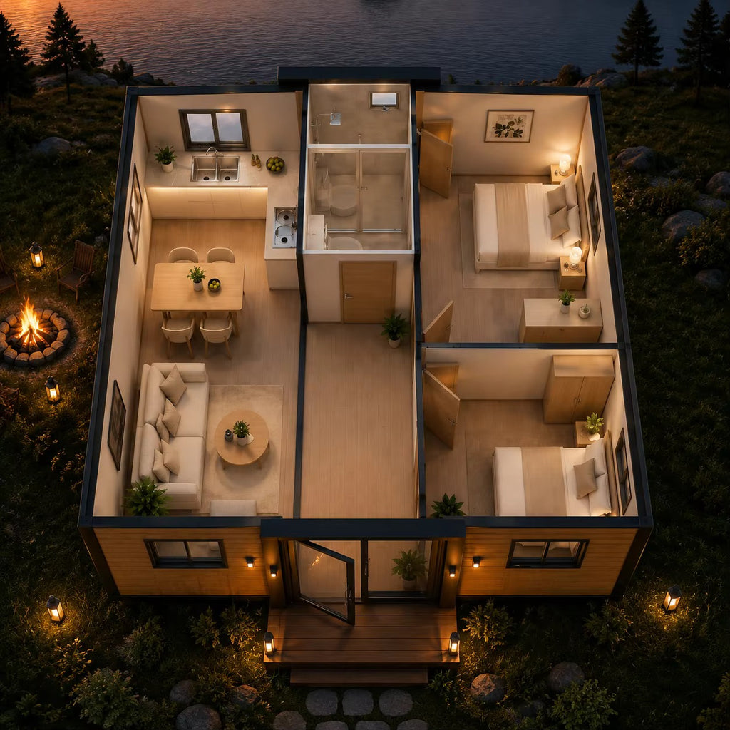 Modulinis namelis 37m² - pritaikytas žiemai