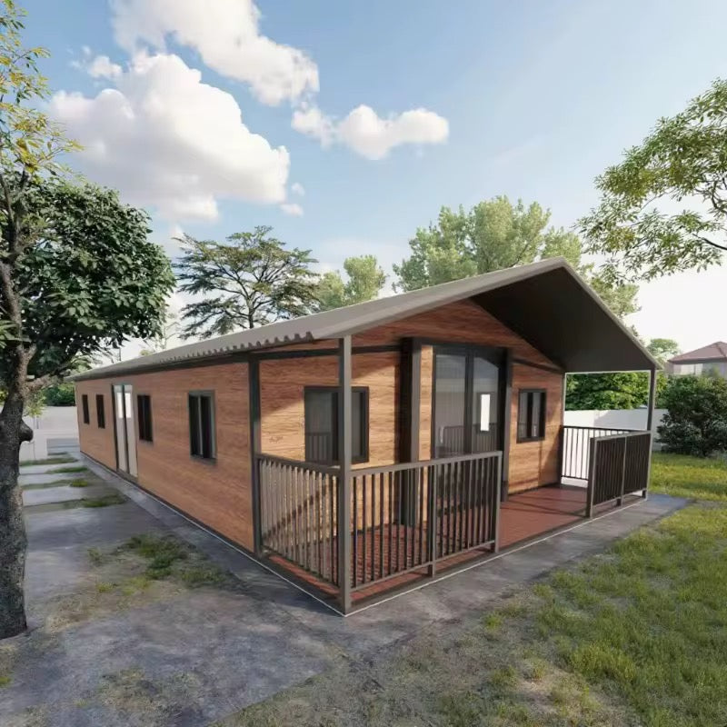 Modulinis namelis + terasa + lenktas stogas 37m²