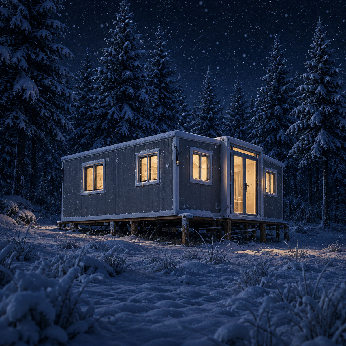 Modulinis namelis 37m² - pritaikytas žiemai