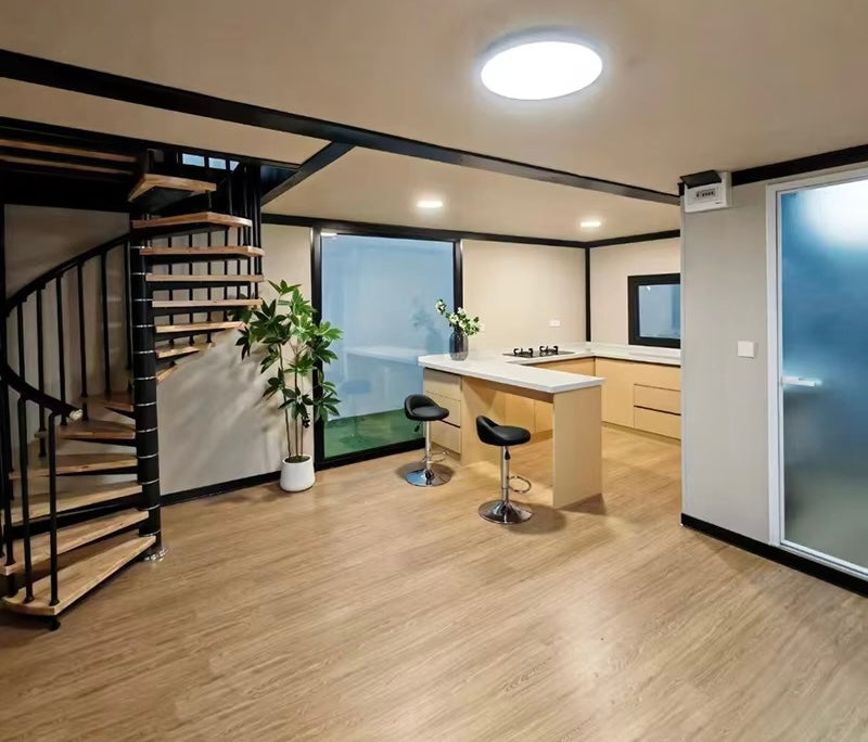 Dviejų aukštų modulinis namas 74m²