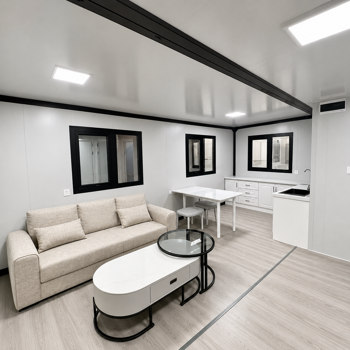 Modulinis namelis 57m² - pritaikytas žiemai