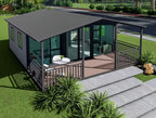 Modulinis namelis + terasa + lenktas stogas 37m²