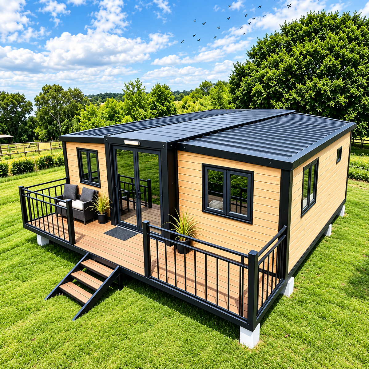 Modulinis namelis 37m² - pritaikytas žiemai