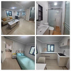 Modulinis namelis + terasa + lenktas stogas 37m²
