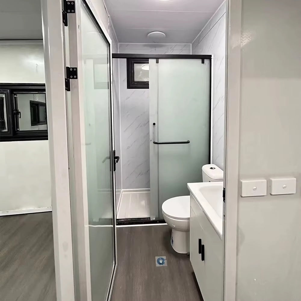 Modulinis namelis + terasa + lenktas stogas 37m²