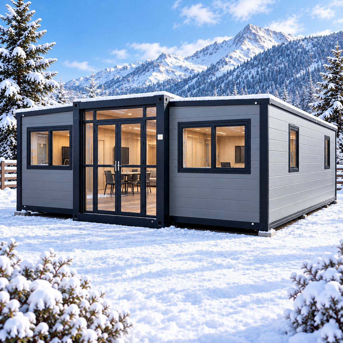 Modulinis namelis 37m² - pritaikytas žiemai